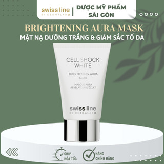 Mặt nạ "ánh quang tắt sáng đốm nâu" và bóc tách sắc tố sạm nám Swissline Cell Shock White Brightening Aura Mask