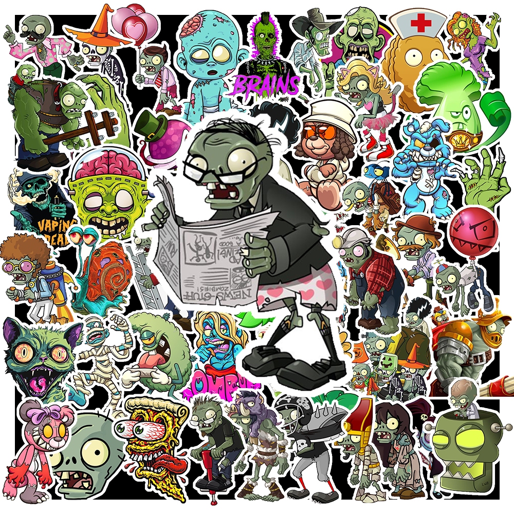 Set 50 Sticker Hình ZOOMBIE | Decal Chống Nước | MS: 00026