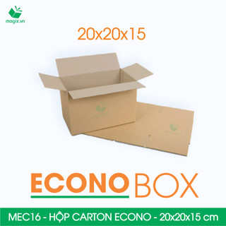Mec16 - 20x20x15 cm - combo 60 thùng hộp carton trơn siêu tiết kiệm econo