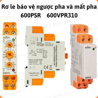 Rơ le bảo vệ ngược pha và mất pha 600psr280 / 520 selec, rơ le bảo vệ điện áp 600vpr310 / 520 selec,relay bảo ca