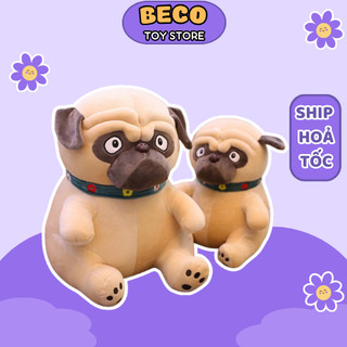 Gấu bông chó mặt xệ nhồi bông êm mịn dễ thương BECO