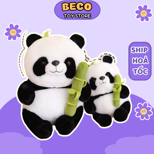 Gấu bông gấu trúc panda ôm tre nhồi bông dễ thương đáng yêu