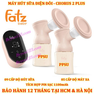 Máy hút sữa điện đôi có tích pin sạc - Fatzbaby Chorus 2 - Fatz FB1182MX / Chorus 2 Plus FB1184MX / Rozabi Basic Plus