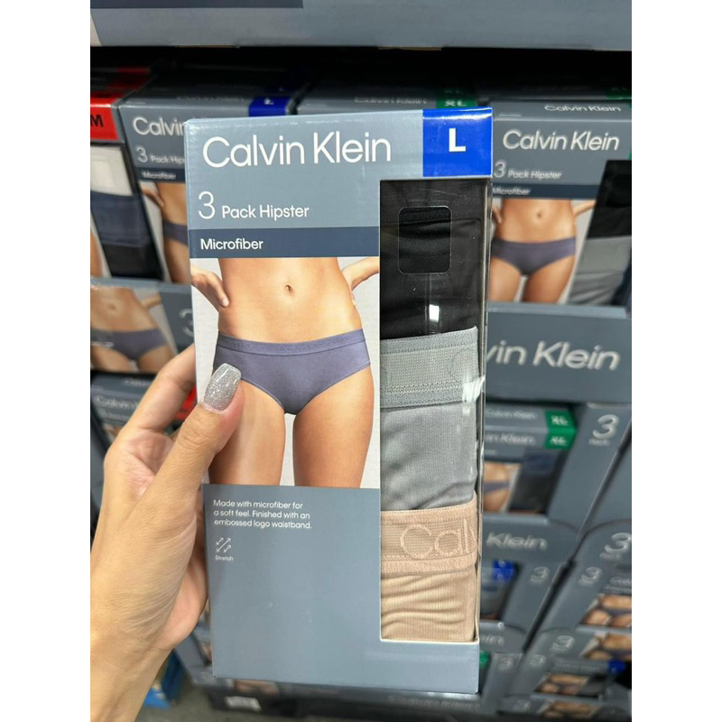 Set 3 cái Quần lót hipster nữ Calvin Klein Mỹ size L