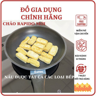 Chảo từ chống dính rapido whitefore size 20-22-24-26-28cm - hàng chính hãng - bếp từ,gas,hồng ngoại