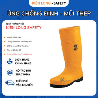 Ủng cao su bảo hộ King’s KV20Y, ủng chống đinh, mũi thép, dành cho kỹ sư