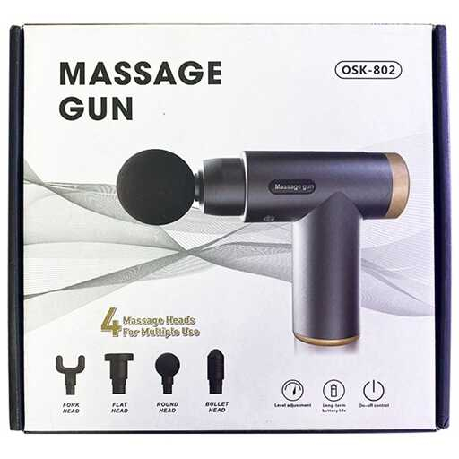 Máy Massage Gun OSK-802 ( 4 đầu, 6 chế độ )