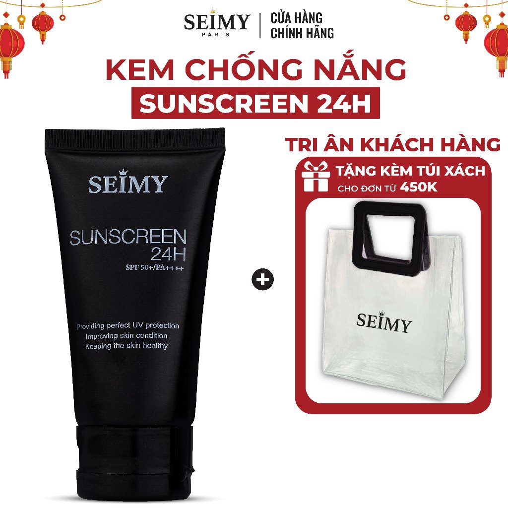 Kem chống nắng dưỡng da dưỡng trắng Seimy - Sunscreen 24h da mặt