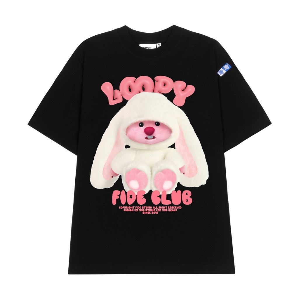 Áo phông Loopy chất cotton su túi zip form 40-68kg