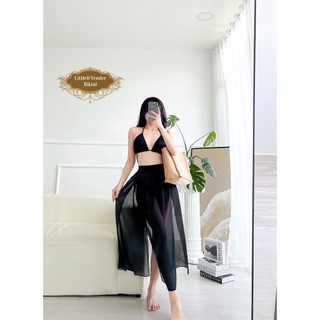 {CÓ BÁN LẺ} Set 3 món phối chân váy 4 tà màu đen