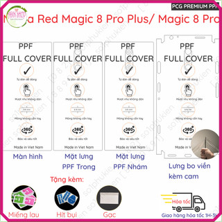 Dán PPF Nubia Red Magic 8 Pro Plus / Magic 8 Pro dành cho màn hình, mặt lưng, full viền loại trong, nhám