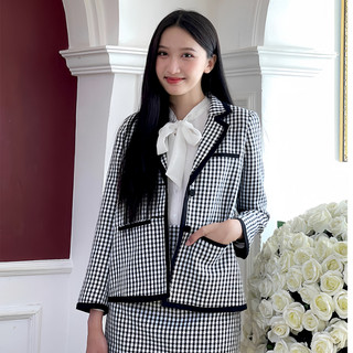 Áo khoác blazer nữ RUZA tay dài dáng công sở Bố Caro thời trang thanh lịch KBB007 008
