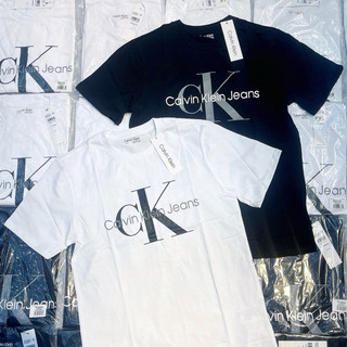 Áo thun calvin klein in cotton black - white chính hãng