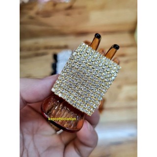 Kẹp càng cua 5 răng đính đá bản lớn