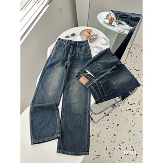 Quần jeans xuông ống rộng qc