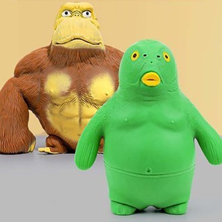 Cá Da Xanh King Kong Quái Vật Đàn Hồi Xã Stress Khỉ Đột Xả Giận Co Giãn Squishy Vô Tri Cao Su Size Nhỏ To Cỡ Lớn Cát Mịn