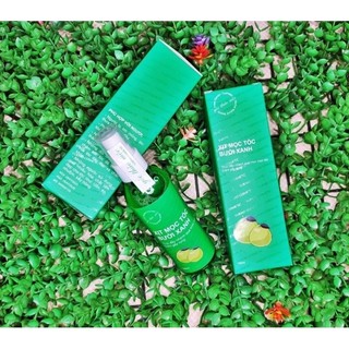 Xịt mọc tóc Bưởi xanh 100ml kích mọc tóc giúp tóc mềm mượt, phục hồi tóc hư tổn và mau dài