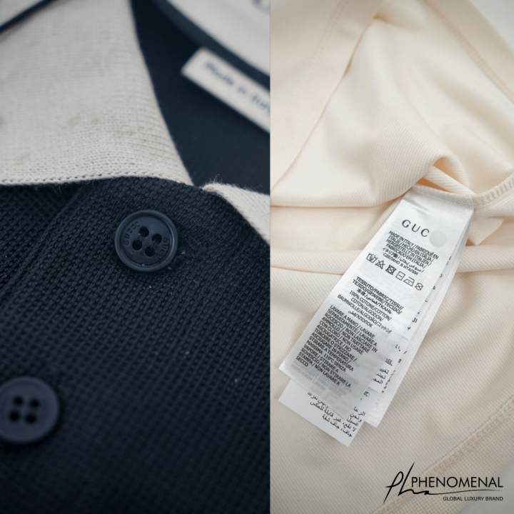 Áo Polo GC Interlocking G Stripe loại Best - Chất Cotton Cá Sấu Premium