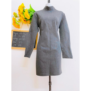 Đầm Body, Cổ Cao, Thun Dày Dặn, Size Trên Đầm L, 2hand