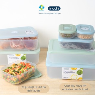 Hộp thực phẩm trữ đông Hokkaido Tiêu chuẩn nhật bản. 290ml,900ml,2500ml,3600ml