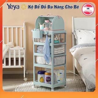 Kệ Để Đồ Đa Năng Hiện Đại Cho Bé Yeya - Xe Đựng Đồ 4 Tầng Cho Trẻ Sơ Sinh Có Bánh Xe - Thiết Kế Theo Tiêu Chuẩn Châu Âu