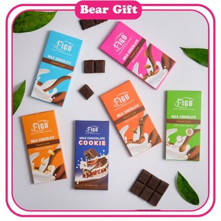 [Chính hãng] Combo 4 Milk Chocolate 50% Cacao FIGO 50G| Kẹo socola sữa MIX đủ vị nhân hạt dinh dưỡng, mứt tan chảy