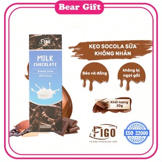 [Chính hãng] Bar 20gr- Milk Chocolate, Kẹo Socola sữa 50% Cacao dành cho bé, trẻ con nghiền ăn socola sữa Hiệu Figo