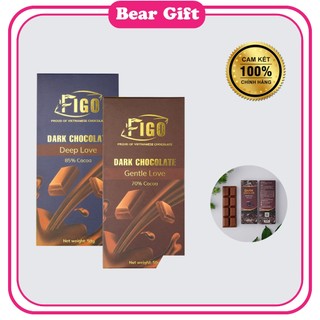 Combo 2 Dark Chocolate 85% và 70% Cacao FIGO 50G| Socola đen nguyên chất it đường, ăn Giảm cân, tốt cho sức khỏe