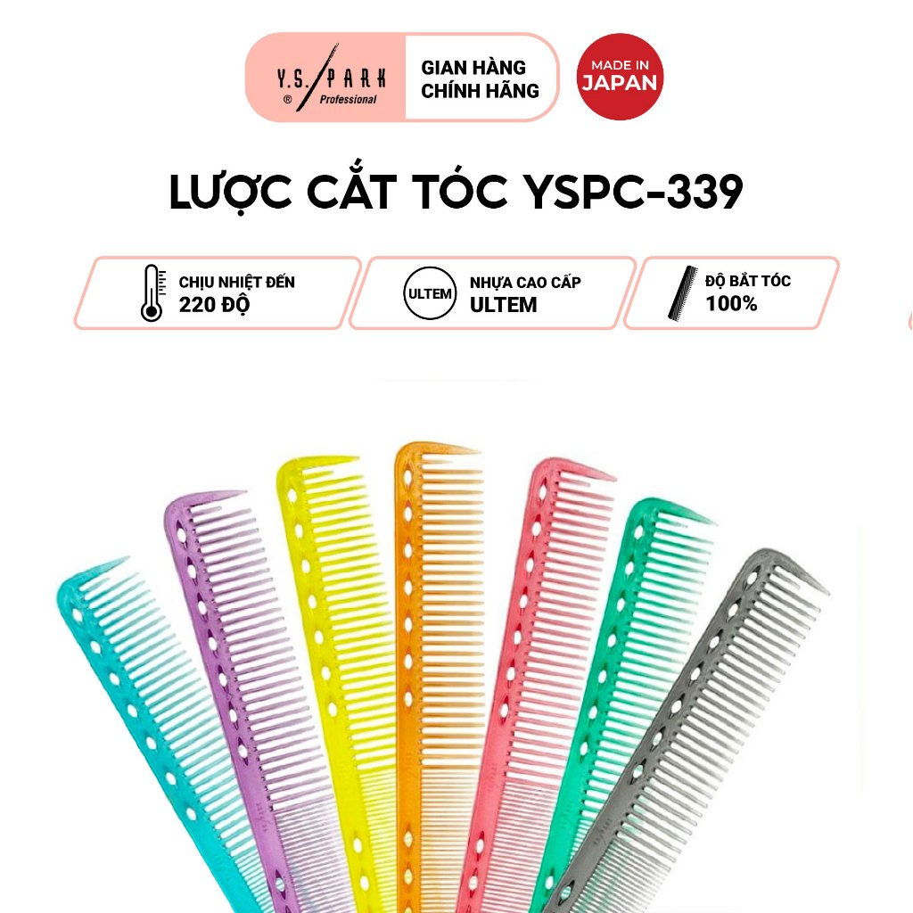 Lược cắt tóc nam chuyên nghiệp YSPC-339 phù hợp cho tóc ngắn đến trung bình - Hàng chính hãng YS Park nhập khẩu Nhật Bản