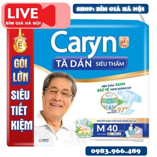 Lẻ LIVE Tã già Caryn M40 L40 miếng siêu thấm hút. rãnh thấm kim cương.