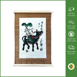 Tranh dân gian Đông Hồ Chăn trâu thổi sáo - Dong Ho folk woodcut painting