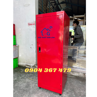 Tủ sắt locker tĩnh điện đỏ - tủ đựng đồ đạc tài liệu màu đỏ decor