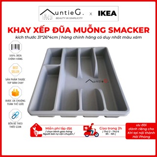 Khay chia đồ IKEA Smacker 31 x 26 x 4 cm ( Xám )