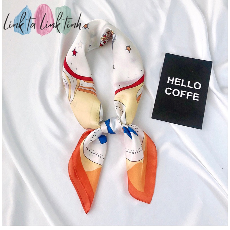 KHĂN BANDANA CAO CẤP - Khăn Bandana Lụa Vintage NAM NỮ - Khăn Lụa Vuông 70x70