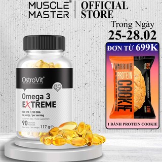 [CHÍNH HÃNG] Viên Dầu Cá Siêu Cô Đặc Ostrovit Omega 3 Extreme 500 EPA / 250 DHA 90 Viên