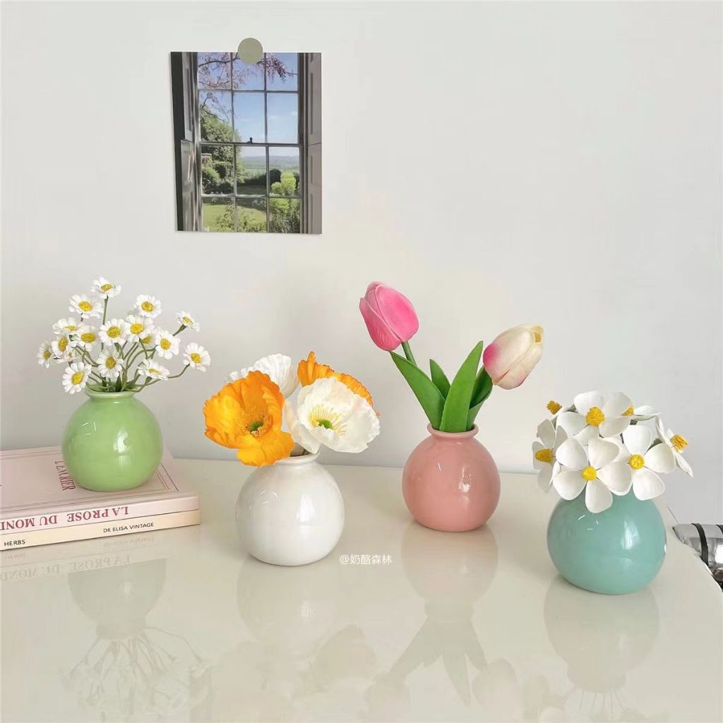 Bình hoa mini trang trí - Bình gốm hoa mini giả