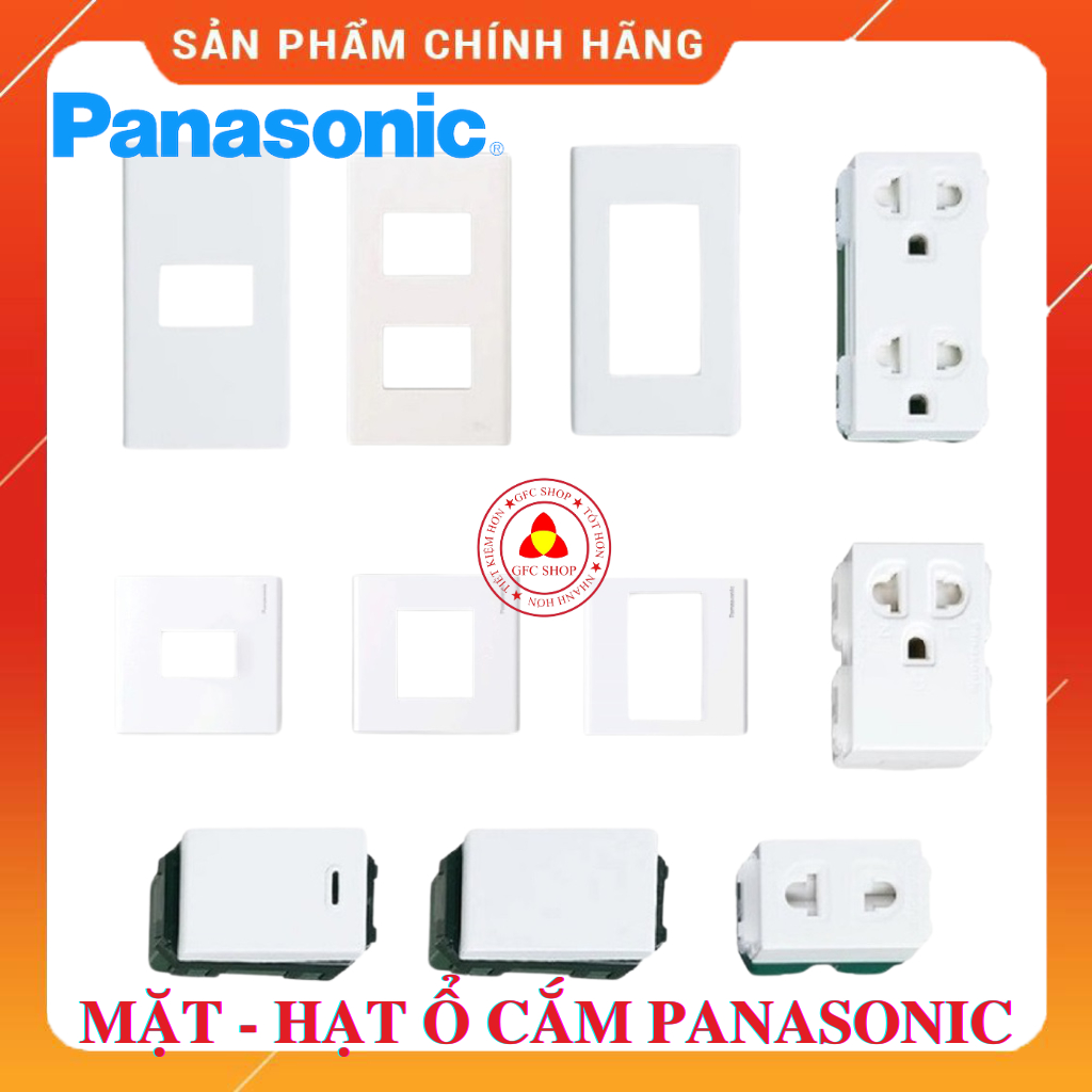 Công Tắc Ổ Cắm Panasonic, Ổ Cắm Âm Tường, Mặt 1, 2, 3 Công Tắc Panasonic - Chính hãng