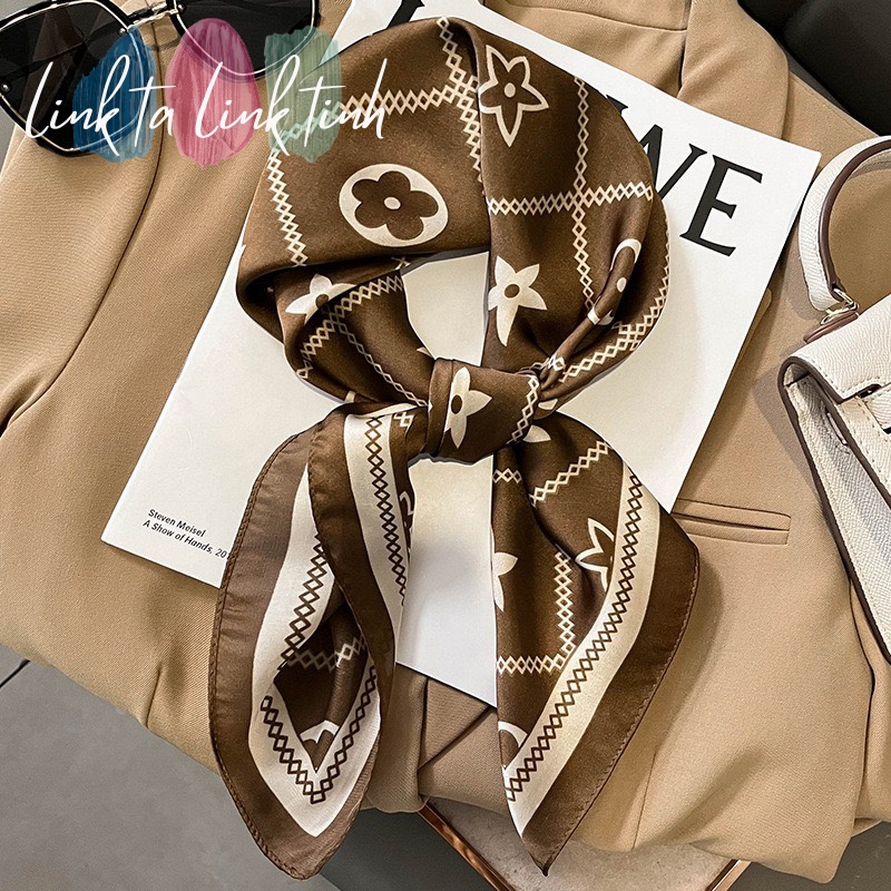 KHĂN BANDANA CAO CẤP - Khăn Bandana Lụa Vintage NAM NỮ - Khăn Vuông Lụa 70 cm