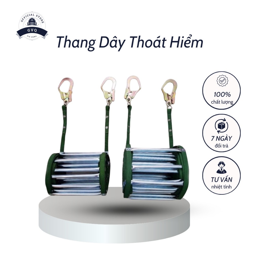  Thang Dây Thoát Hiểm Chống Cháy Nhà Chung Cư Cao Tầng Kèm Móc Sử Dụng  GVQ Store  