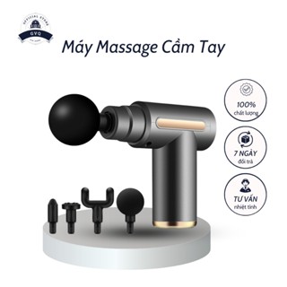 Máy Massage Cầm Tay 4 Đầu 6 Chế Độ Chuyên Sâu Giúp Giãn Cơ Giảm Mệt Mỏi Cao Cấp GVQ Store