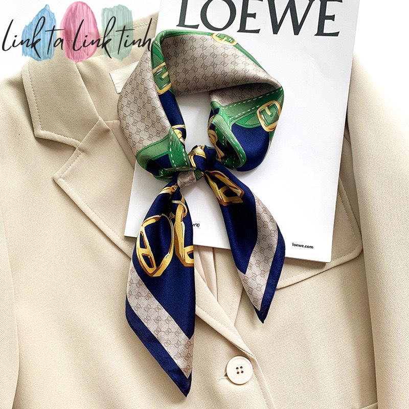 KHĂN BANDANA CAO CẤP - Khăn Bandana Lụa Vintage NAM NỮ - Khăn Vuông Lụa 70x70 cm