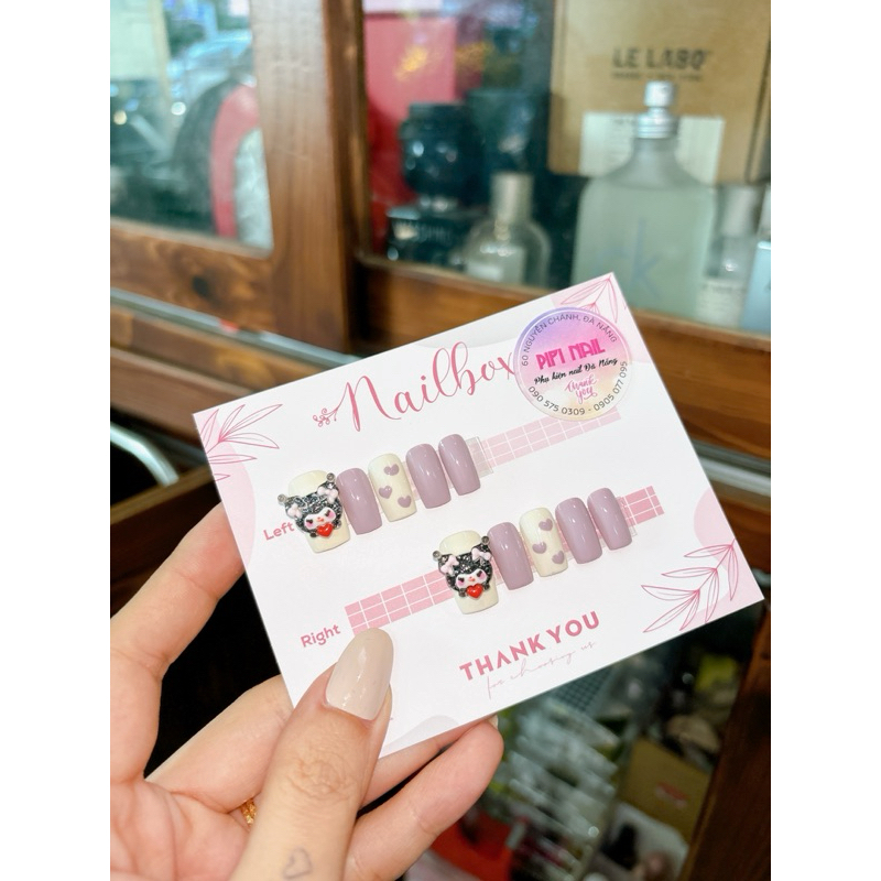 Nailbox gấu tim tím