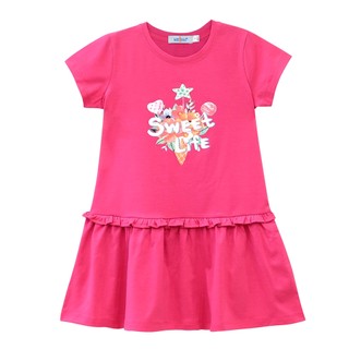 Đầm cho bé, Váy bé gái ngắn tay IN Cây Kem 13-38 kg MEEJENA, Váy xinh cho bé gái Vải COTTON - 1318