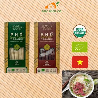 Phở gạo trắng, phở gạo lứt, phở gạo ăn liền hữu cơ hoa sữa - phở gạo hữu cơ - phở khô hữu cơ - phở khô ăn liền organic