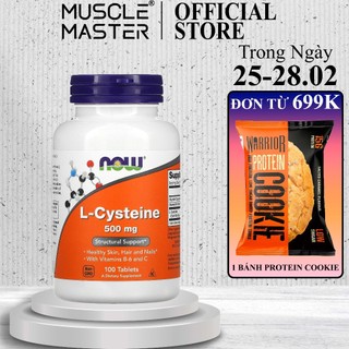 Thực Phẩm Bổ Sung Giảm Mụn, Trắng Da Now L-Cysteine 500mg 100 viên
