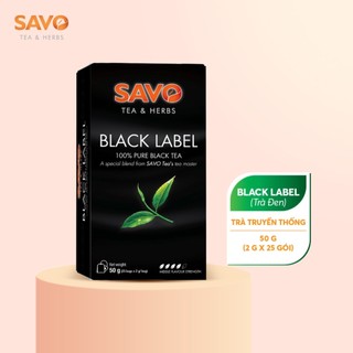 Trà đen túi lọc savo - hộp 25 gói x 2g