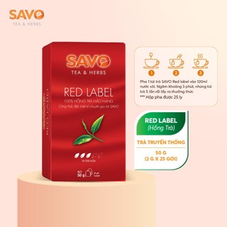 Hồng trà túi lọc savo - hộp 25 gói x 2g