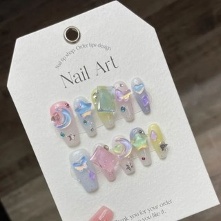 Móng giả-Nailbox móng up thiết kế charm lấp lánh