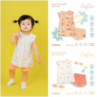 [XẢ KHO CHÍNH HÃNG] Bộ cộc tay cánh tiên bé gái họa tiết Pool Chaang