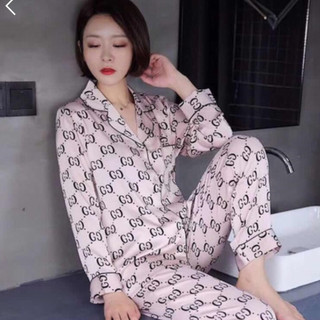 Bộ quần áo dài tay nam , đồ ngủ nam Gc sang chảnh chất liệu kate thái (Freeship)